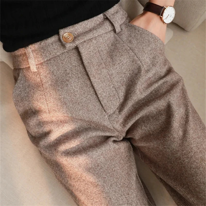Clara High-Waist Pencil Trousers