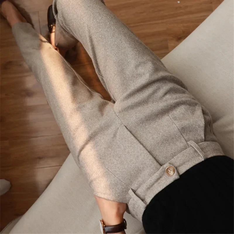 Clara High-Waist Pencil Trousers