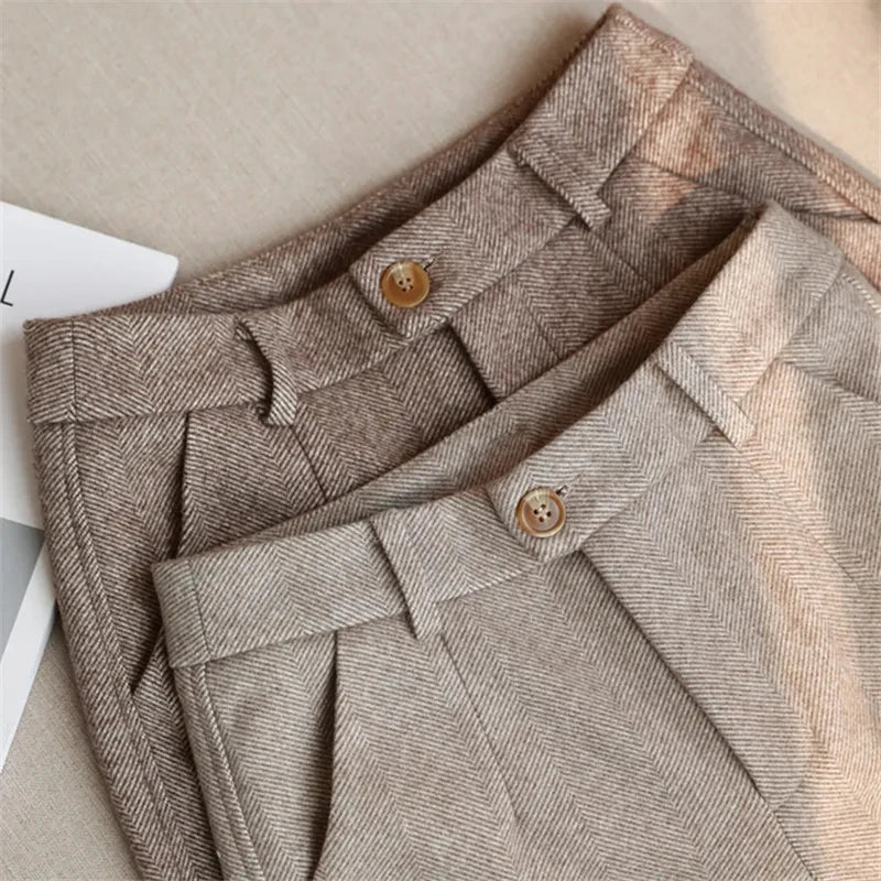 Clara High-Waist Pencil Trousers
