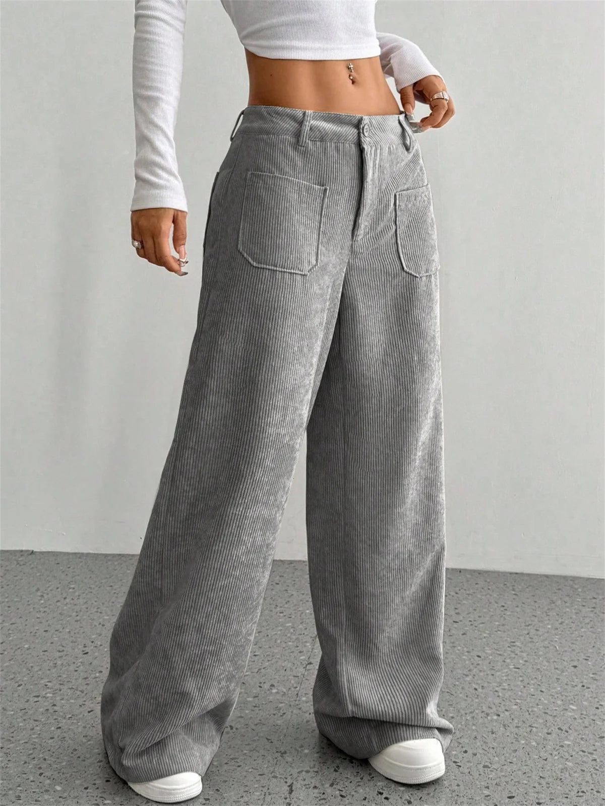 Arden Corduroy Wide-Leg Trousers