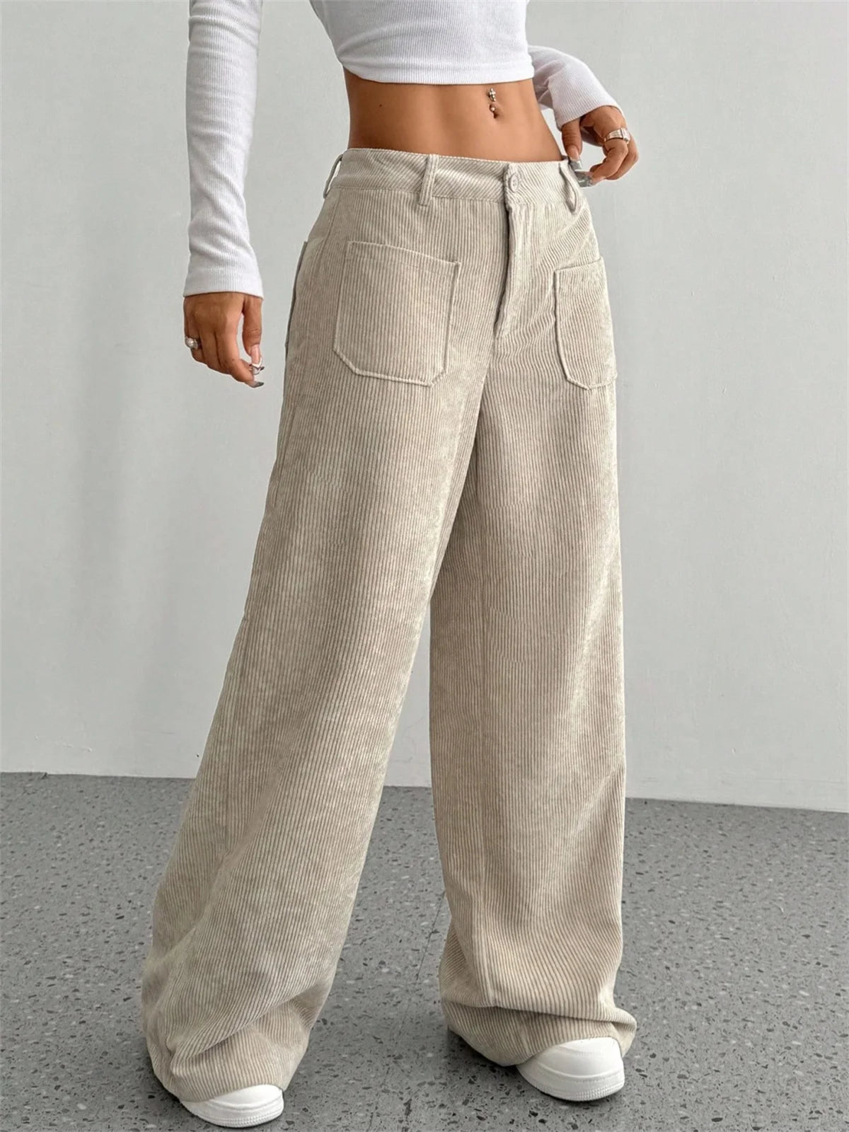 Arden Corduroy Wide-Leg Trousers