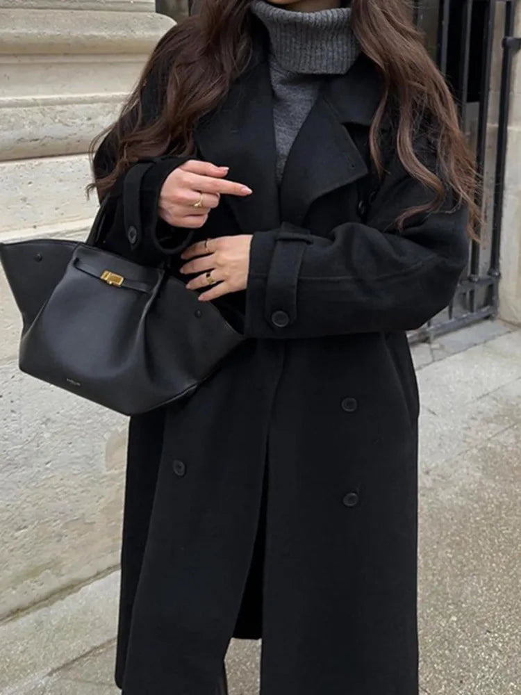 Élodie Long Wool Blend Coat