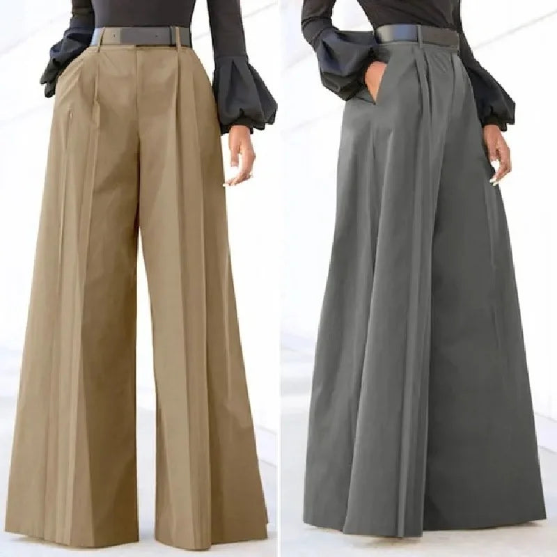 Isla Cotton Wide-Leg Trousers