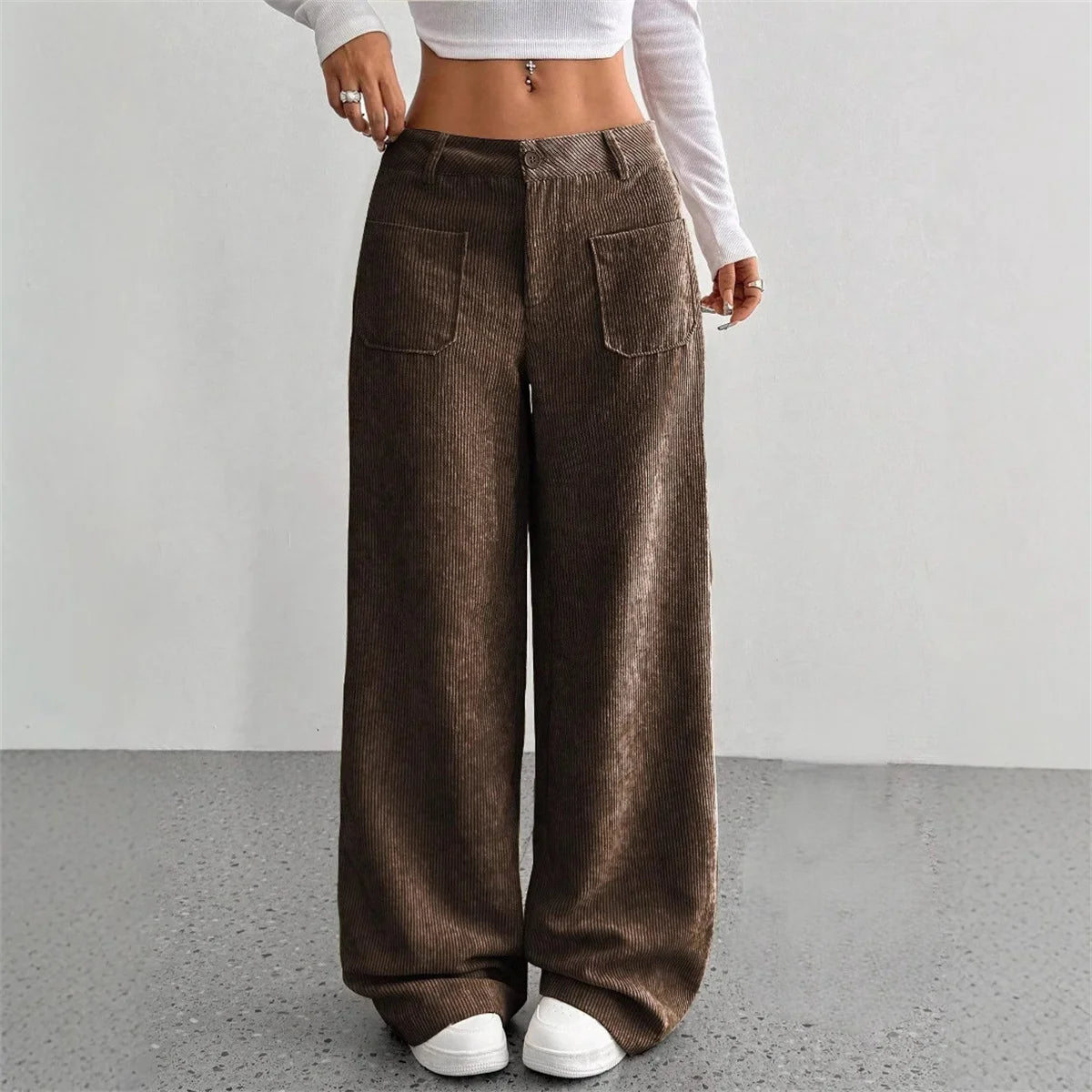 Arden Corduroy Wide-Leg Trousers