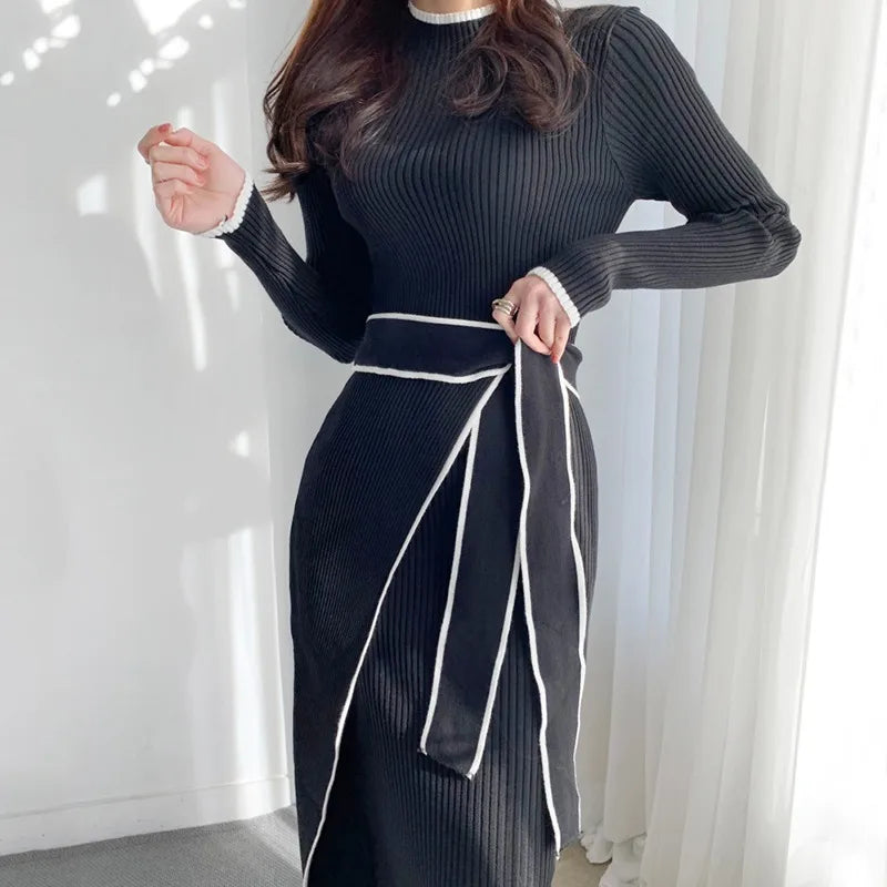 Celeste Belted Knit Dress