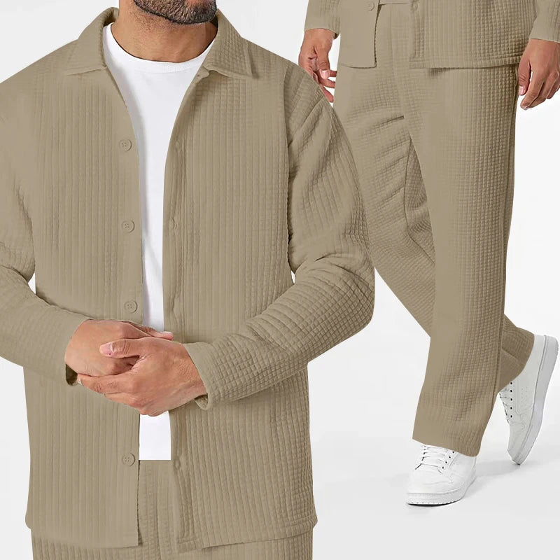 Noah Mandarin Collar Shirt Set