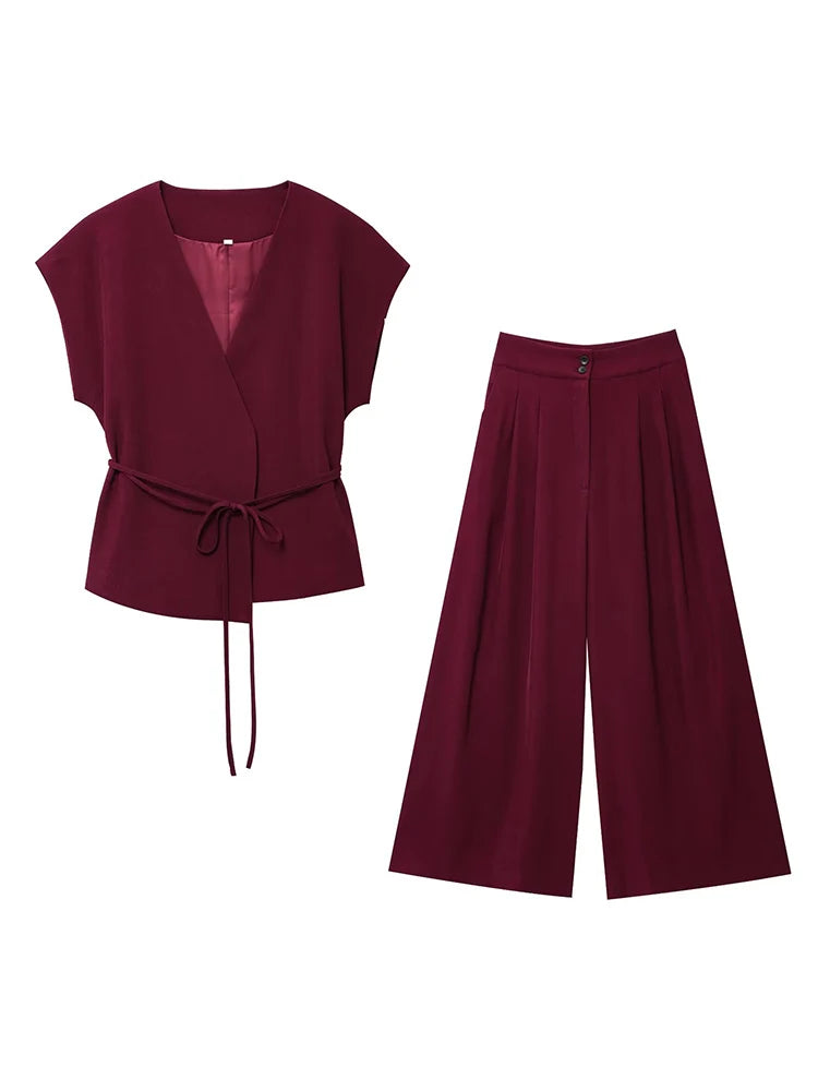 Amélie Satin Wide-Leg Jumpsuit