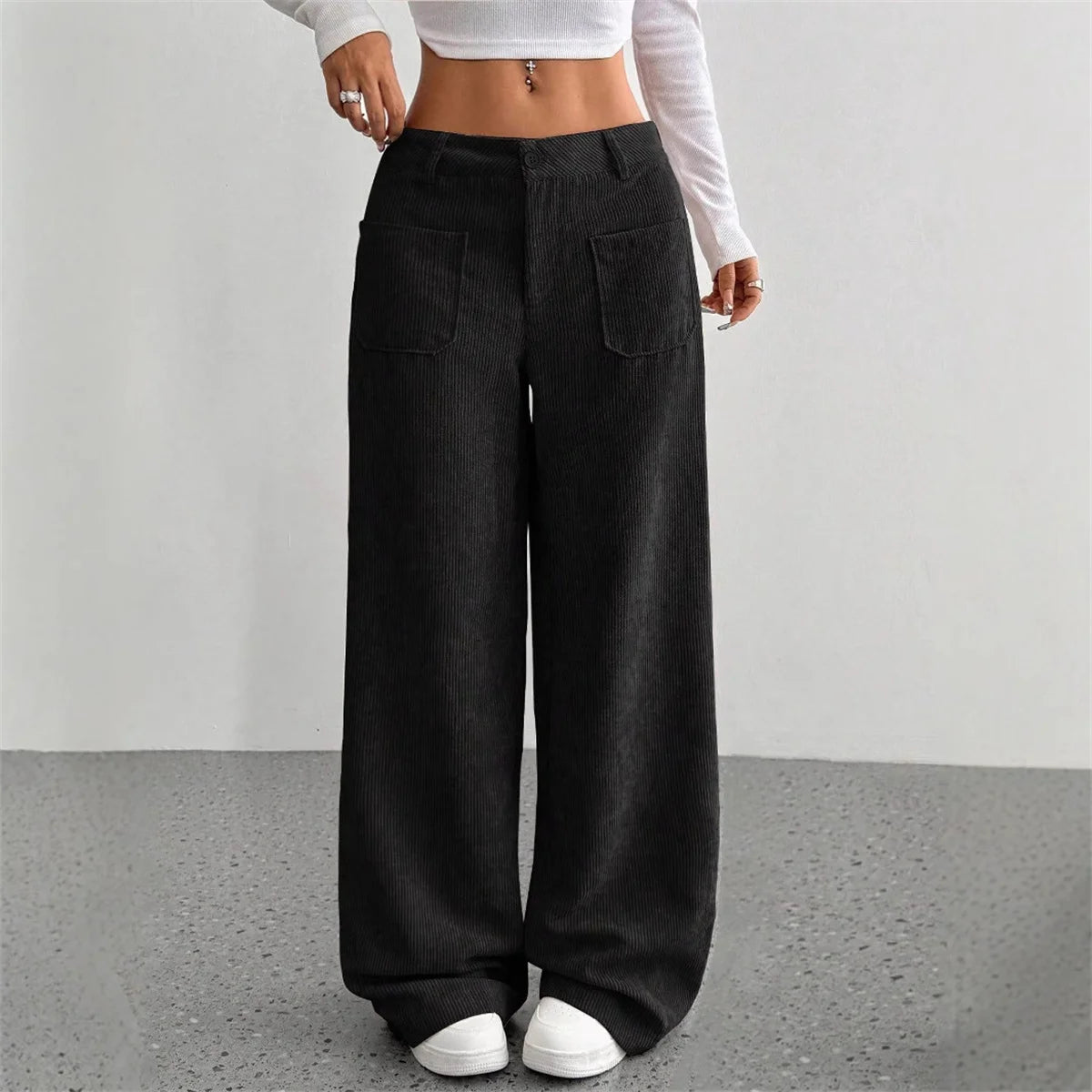 Arden Corduroy Wide-Leg Trousers