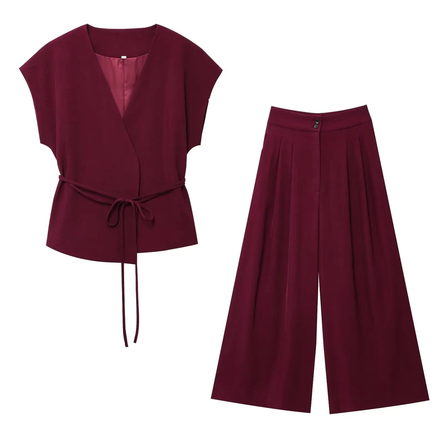 Amélie Satin Wide-Leg Jumpsuit