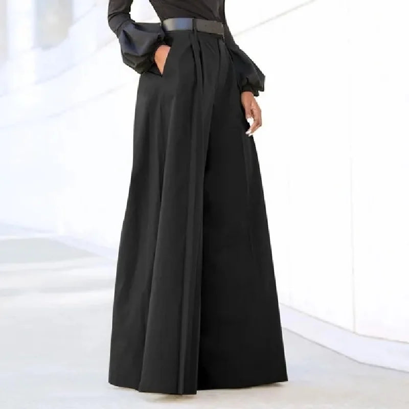 Isla Cotton Wide-Leg Trousers