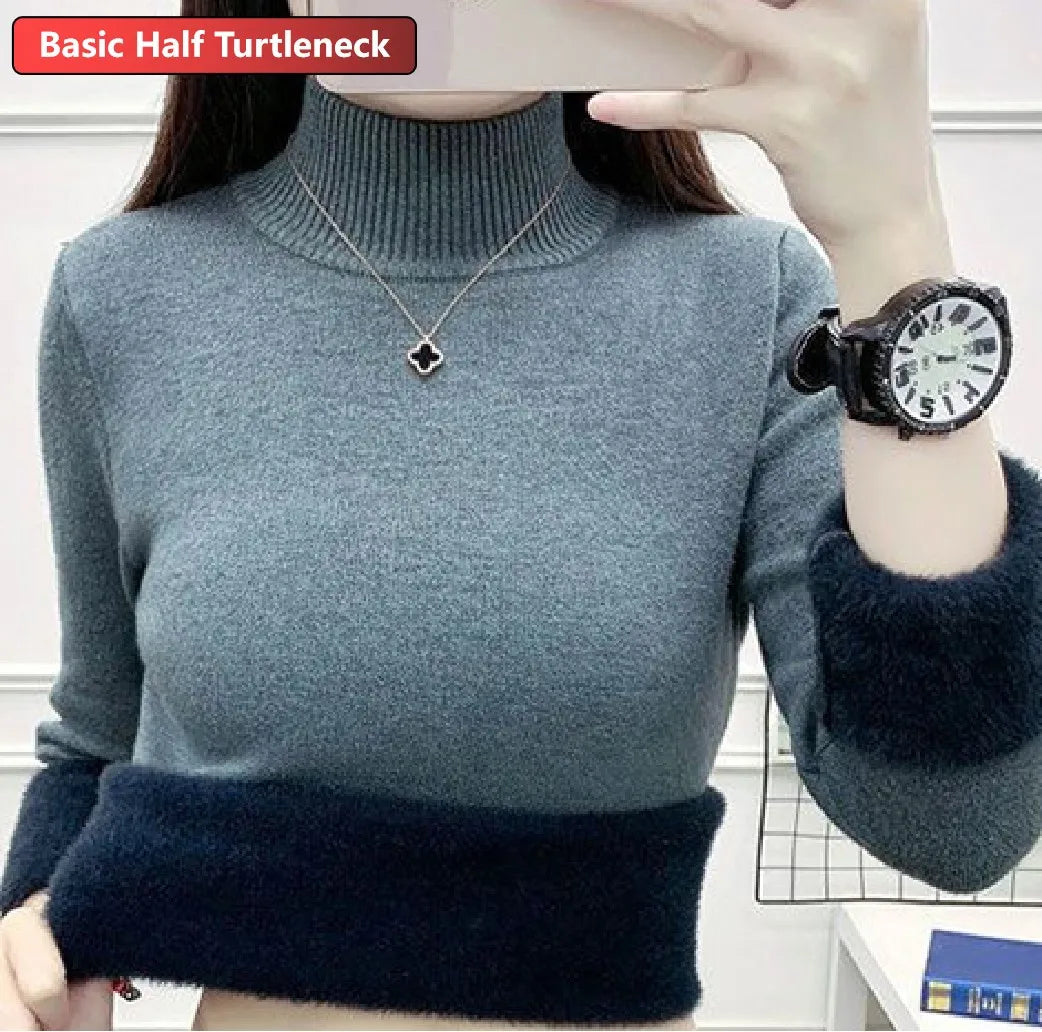 Amélie Velvet Knit Turtleneck