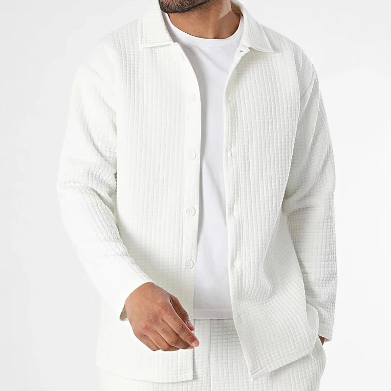 Noah Mandarin Collar Shirt Set