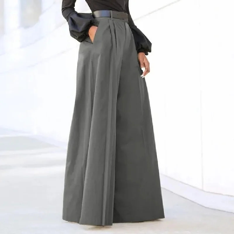 Isla Cotton Wide-Leg Trousers