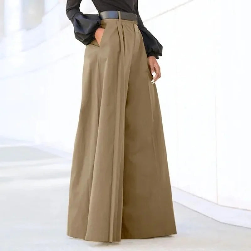 Isla Cotton Wide-Leg Trousers