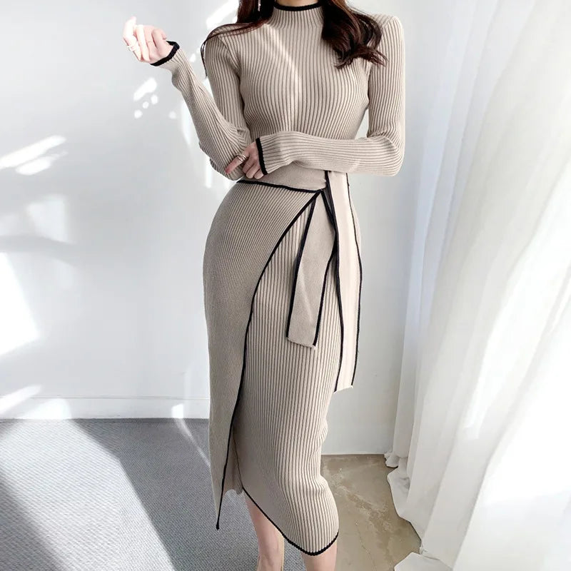 Celeste Belted Knit Dress