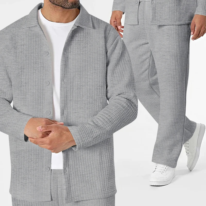 Noah Mandarin Collar Shirt Set