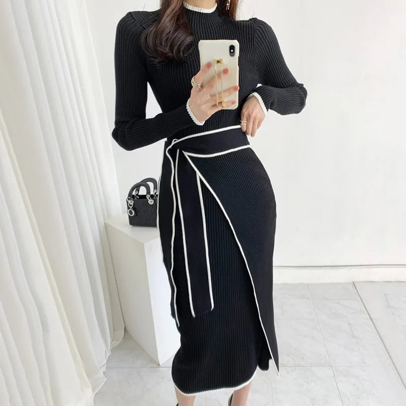 Celeste Belted Knit Dress