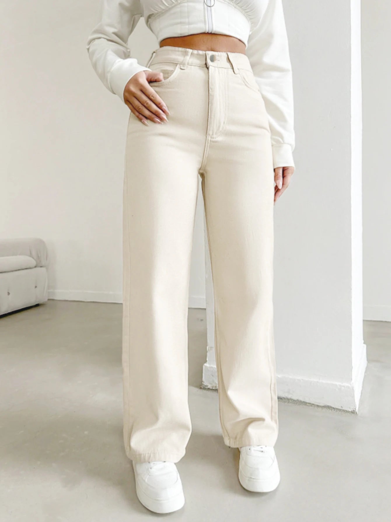 Siena High-Waist Straight Jeans