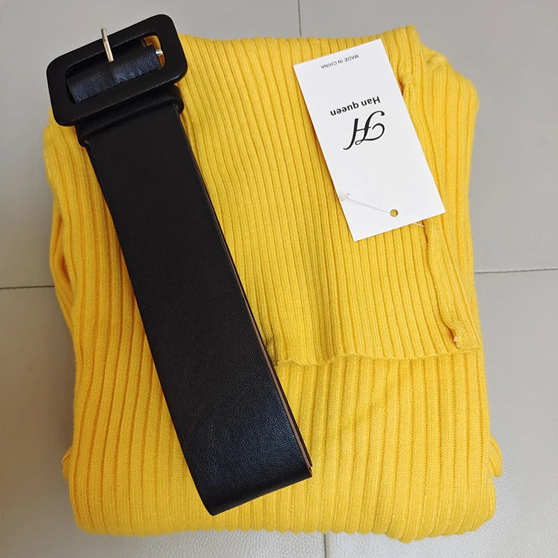 Isadora Belted Knit Dress
