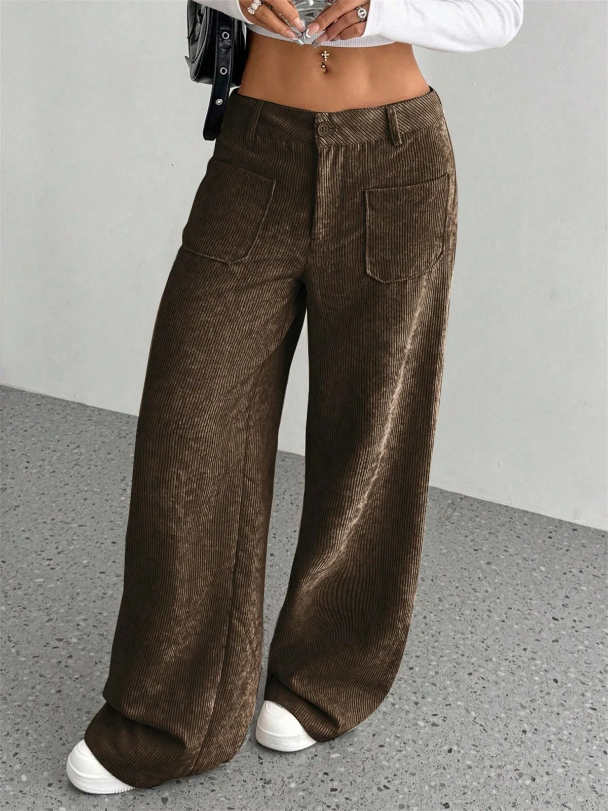 Arden Corduroy Wide-Leg Trousers