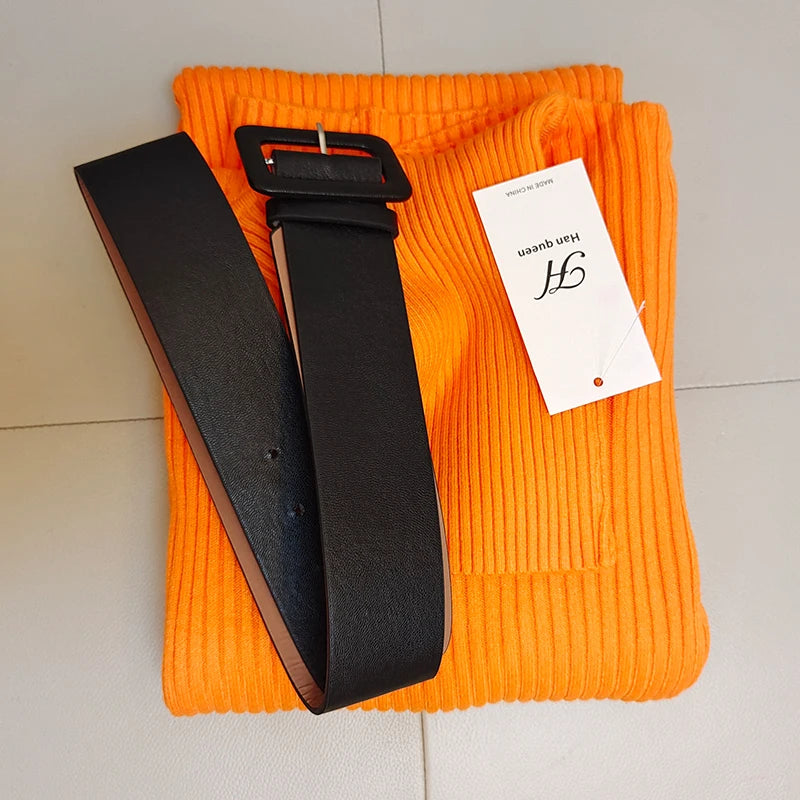 Isadora Belted Knit Dress