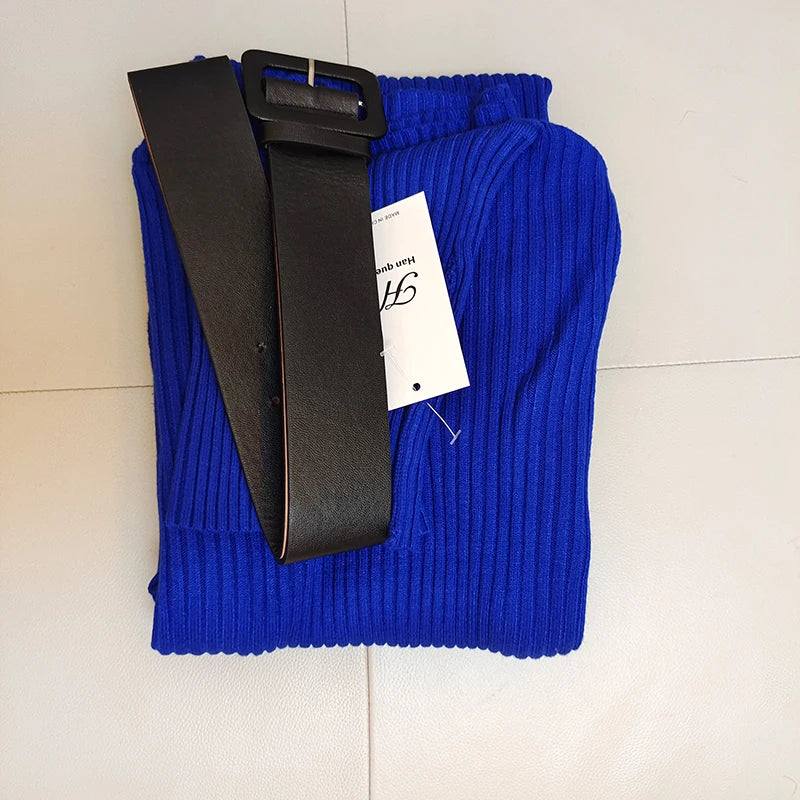 Isadora Belted Knit Dress