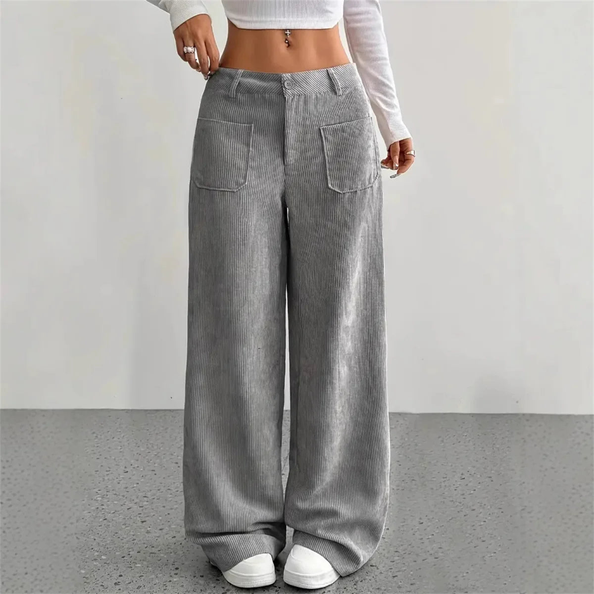 Arden Corduroy Wide-Leg Trousers