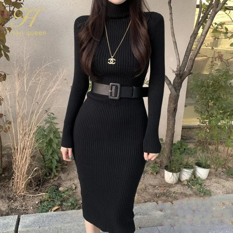 Isadora Belted Knit Dress