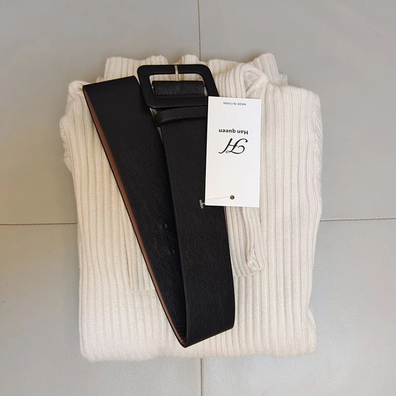 Isadora Belted Knit Dress