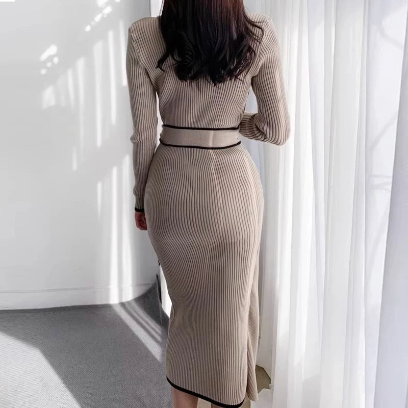 Celeste Belted Knit Dress