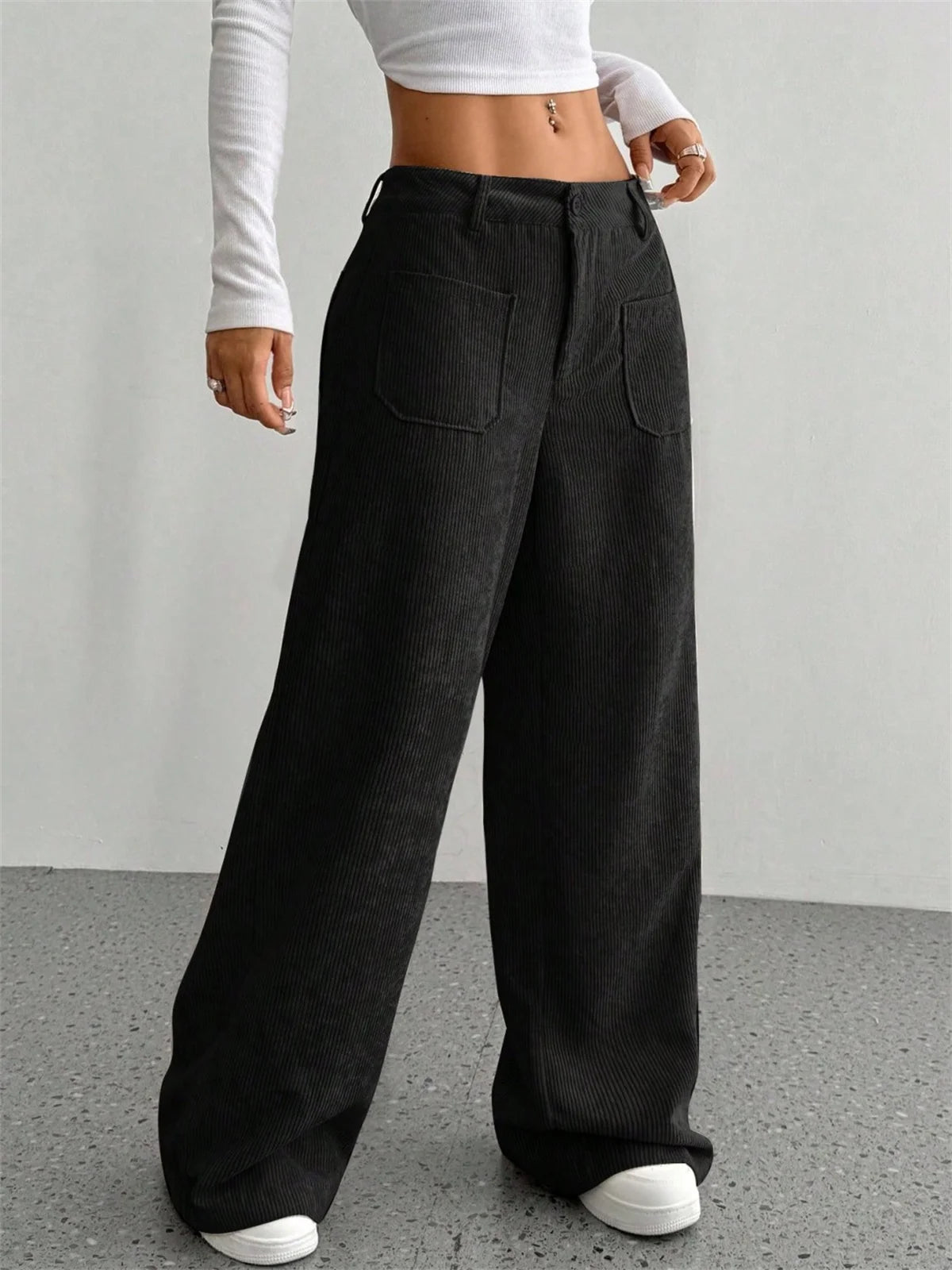 Arden Corduroy Wide-Leg Trousers