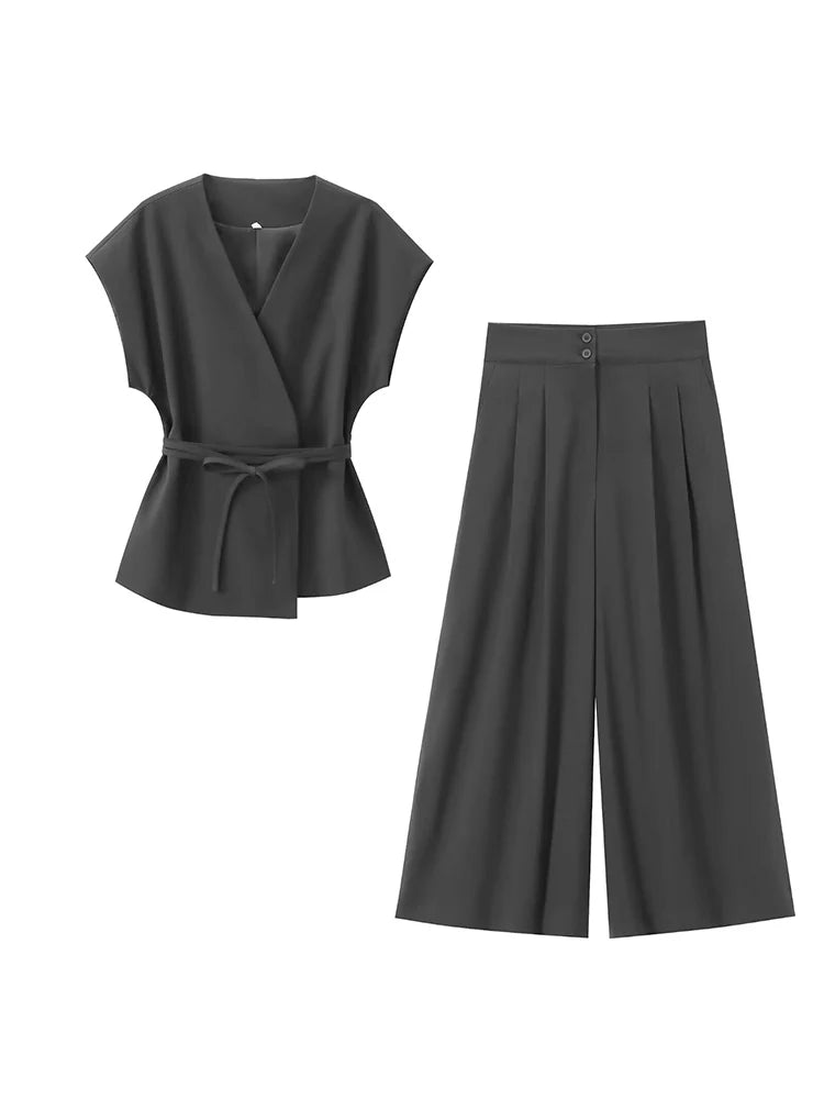 Amélie Satin Wide-Leg Jumpsuit