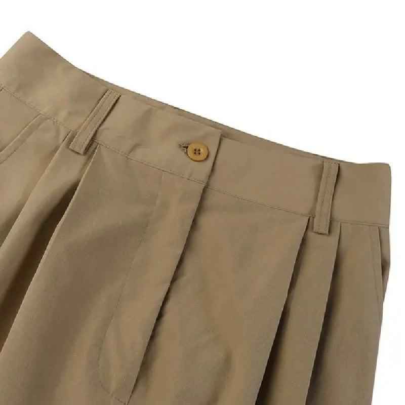 Isla Cotton Wide-Leg Trousers