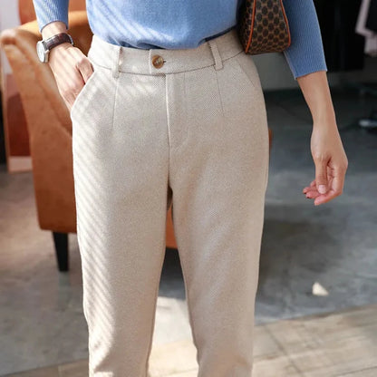 Clara High-Waist Pencil Trousers