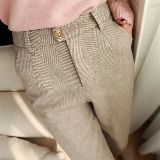Clara High-Waist Pencil Trousers