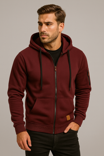 Ethan Hooded Casual Zip Jacket