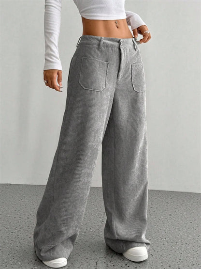 Arden Corduroy Wide-Leg Trousers