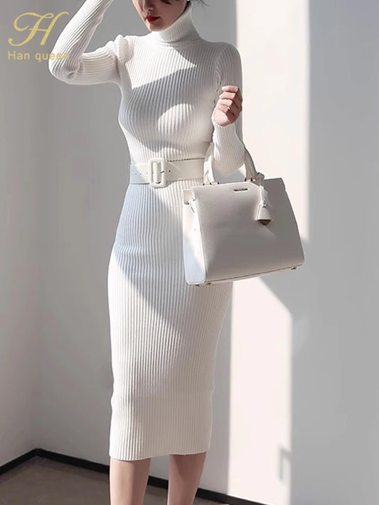 Isadora Belted Knit Dress