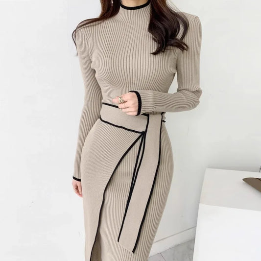 Celeste Belted Knit Dress