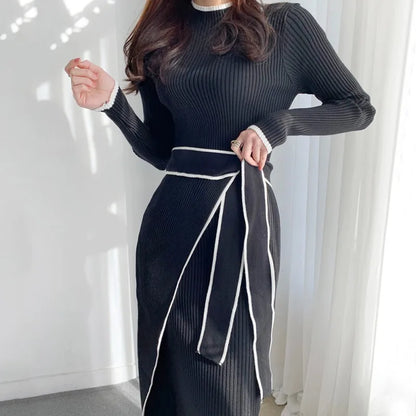 Celeste Belted Knit Dress