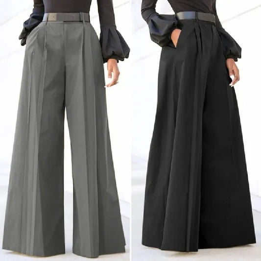 Isla Cotton Wide-Leg Trousers
