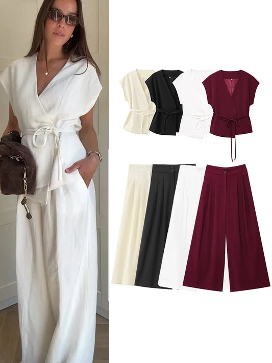 Amélie Satin Wide-Leg Jumpsuit