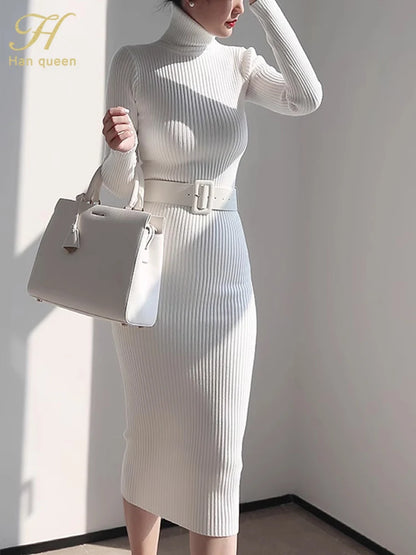 Isadora Belted Knit Dress