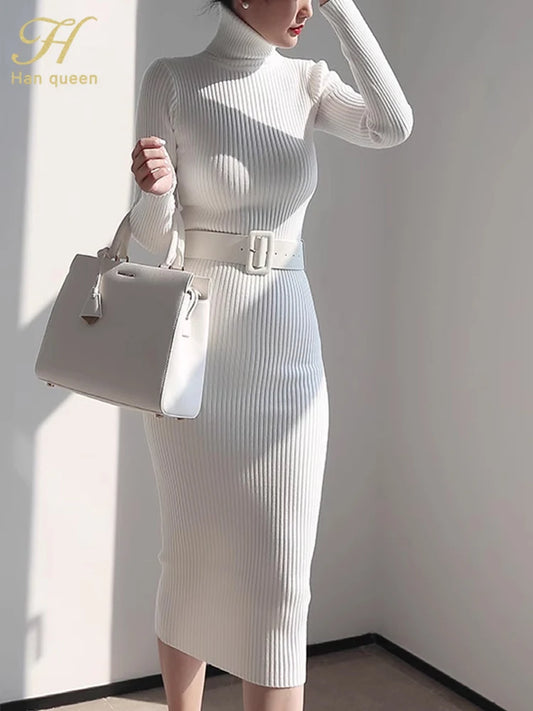 Isadora Belted Knit Dress