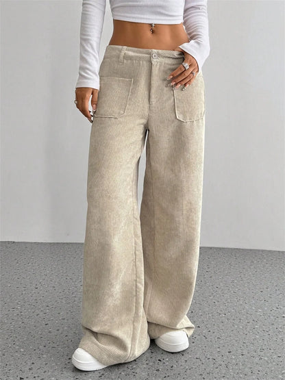 Arden Corduroy Wide-Leg Trousers