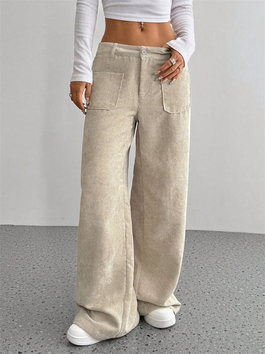 Arden Corduroy Wide-Leg Trousers