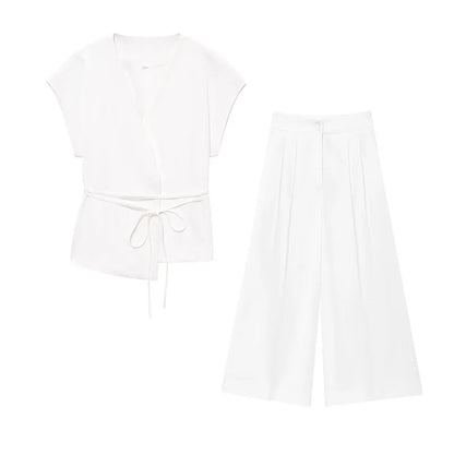 Amélie Satin Wide-Leg Jumpsuit