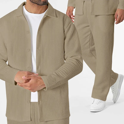 Noah Mandarin Collar Shirt Set
