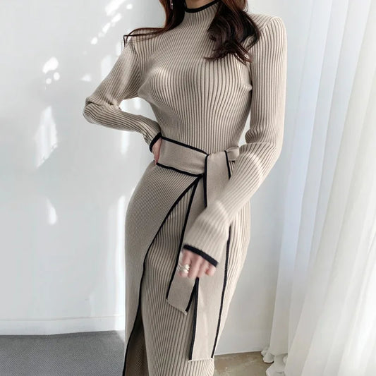 Celeste Belted Knit Dress